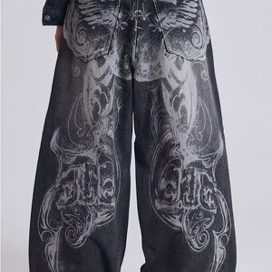 Jaded London gothic print xl colossus jean